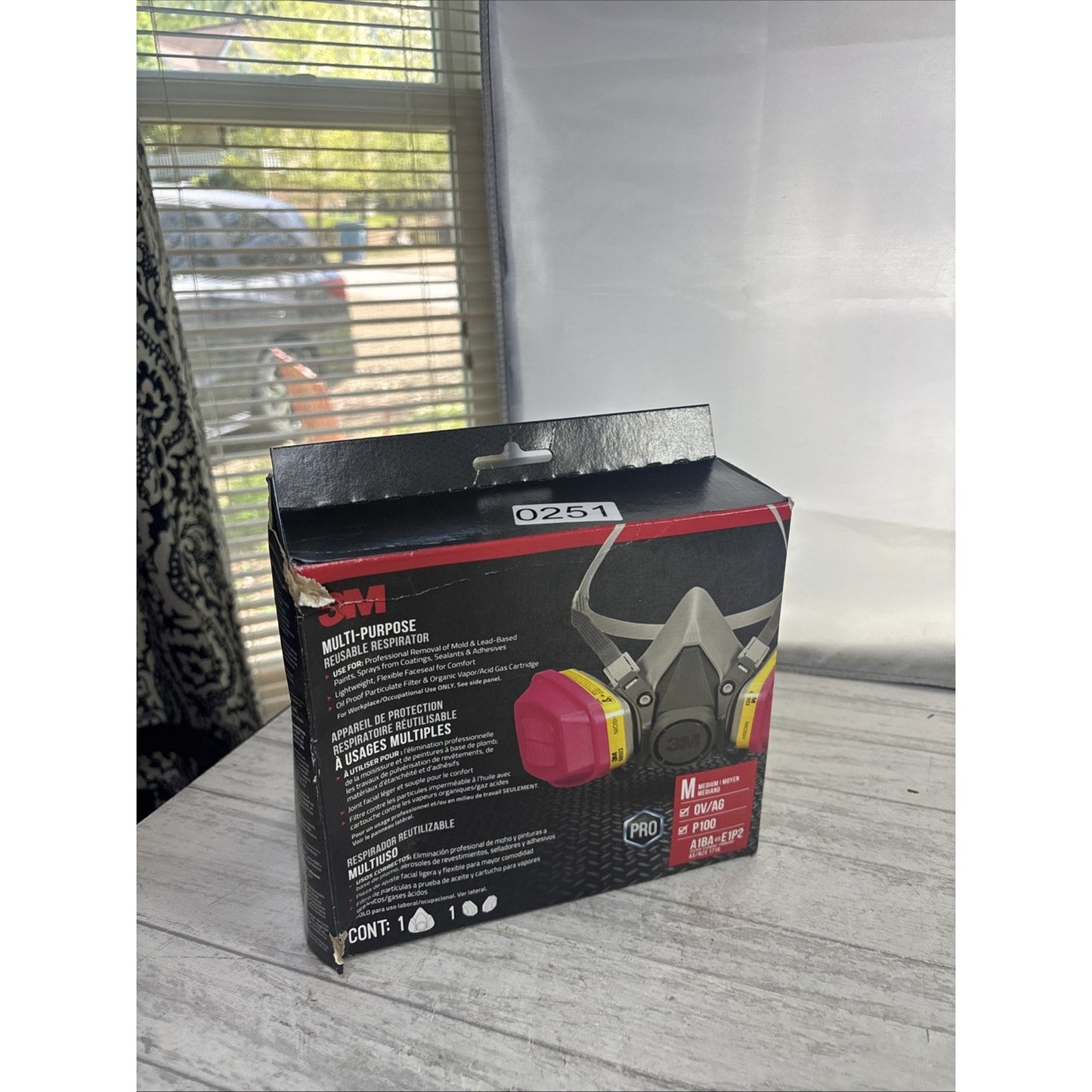 3M P100 OV / AG NIOSH-Approved Multi-Purpose Respirator 62023H1-DC (Medium Size)