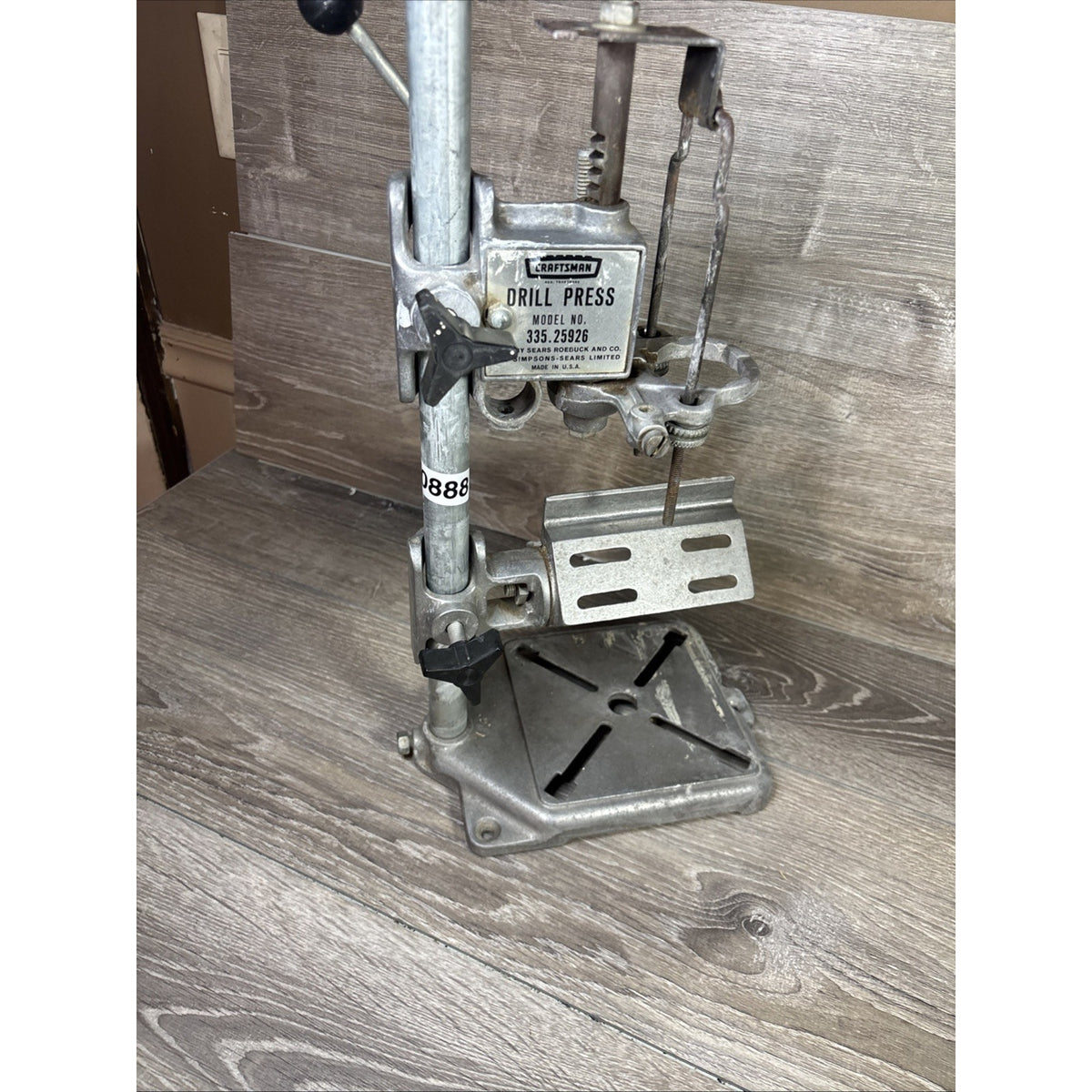 Vintage Craftsman Sears Drill Press Stand 335.25926 Gray Hand Drill Holder