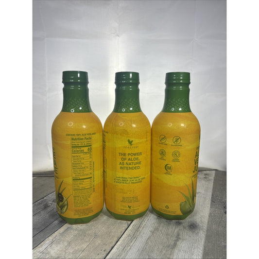 3 Bottles of Forever Aloe Vera Juice 33.8 fl.oz Original Rare