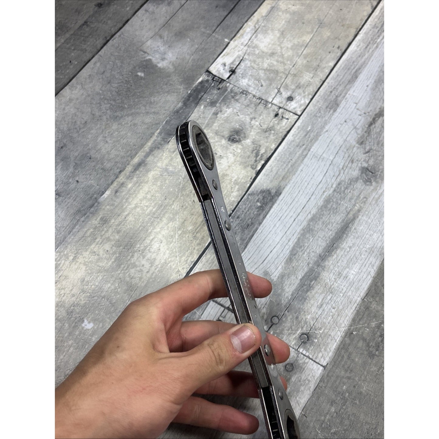 Vintage Snap-on 17mm x 19mm Ratcheting Box End Wrench RBM1719S Underline 0611