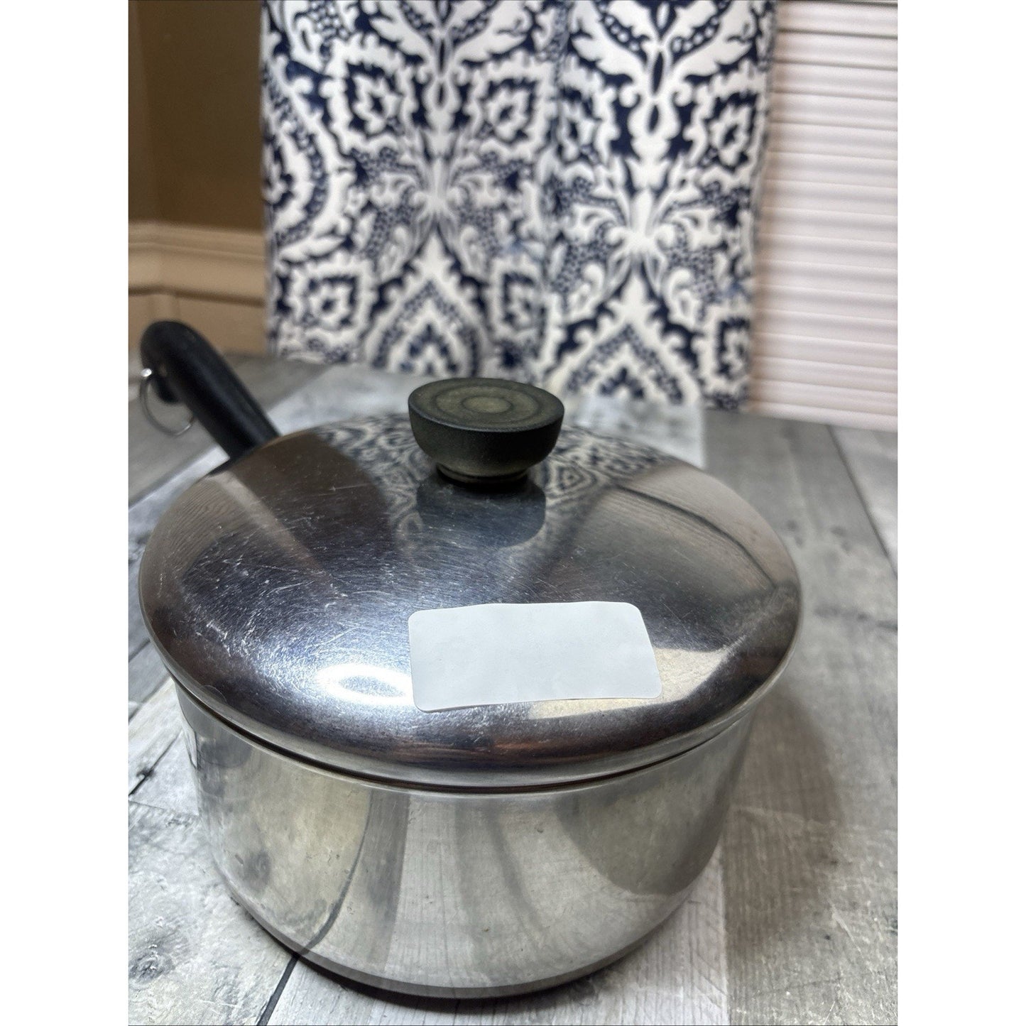 Vintage Revere Ware 1 QT Sauce Pan 1801 Copper Bottom W/Lid Clinton IL, USA