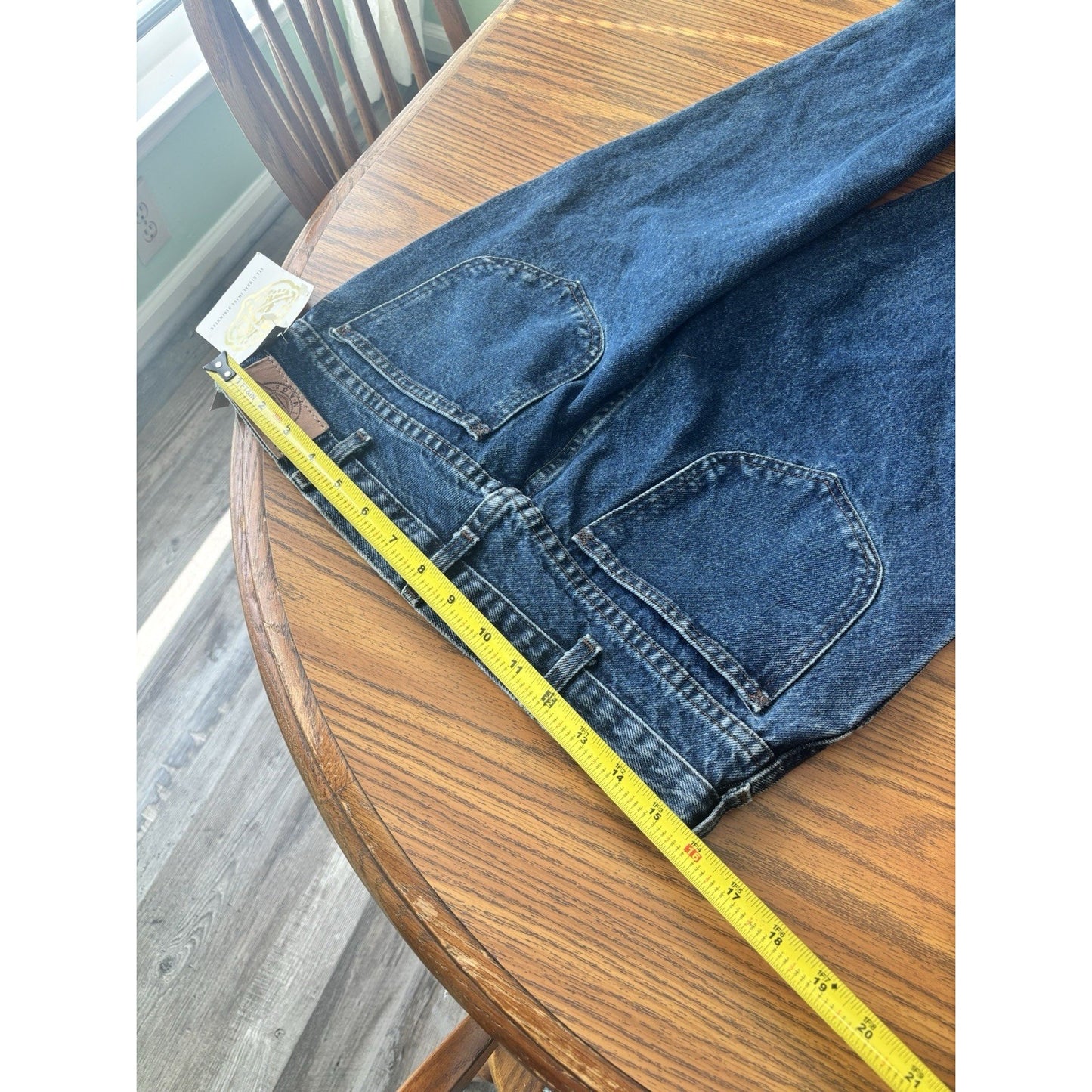 VTG 90s Lee Jeans Mens 33x34 Regular Straight Leg Dark Blue Denim USA NOS