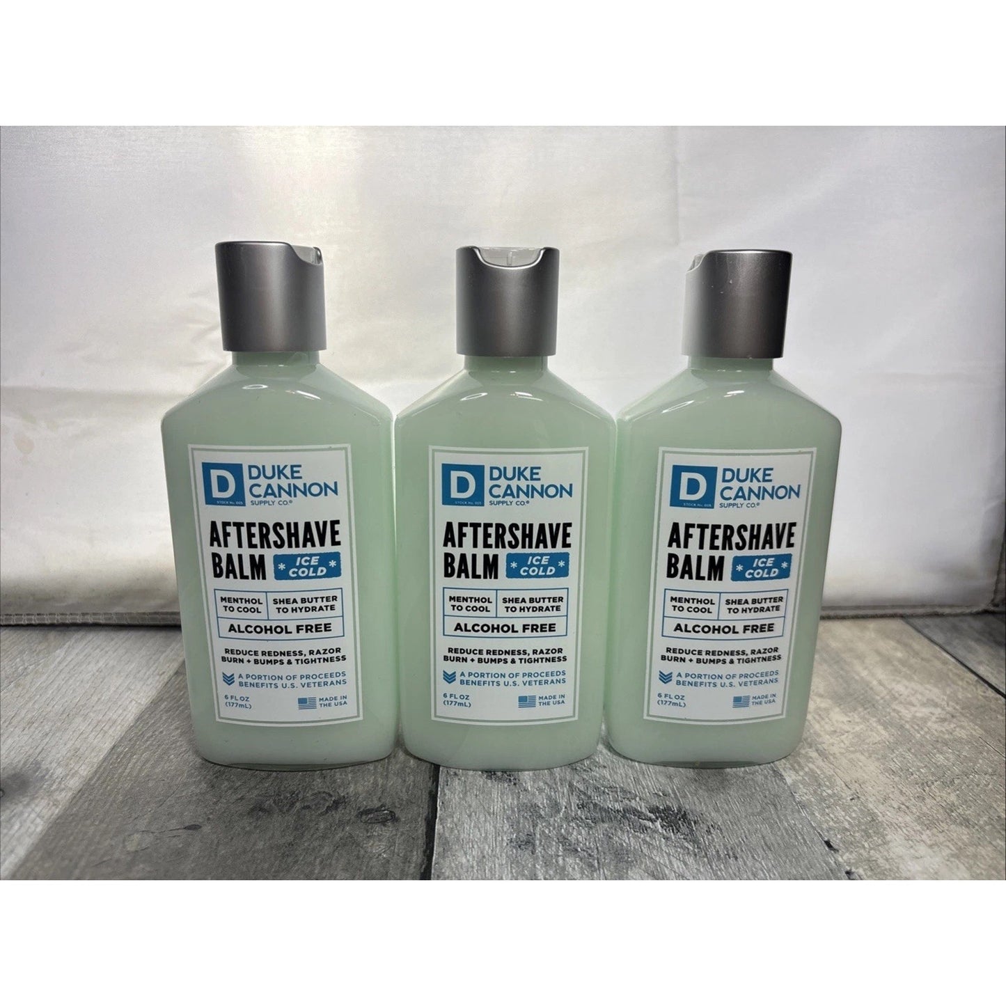 Duke Cannon Supply Co ICE COLD After Shave Balm ( Lot of 3 ) 6fl oz Each USA