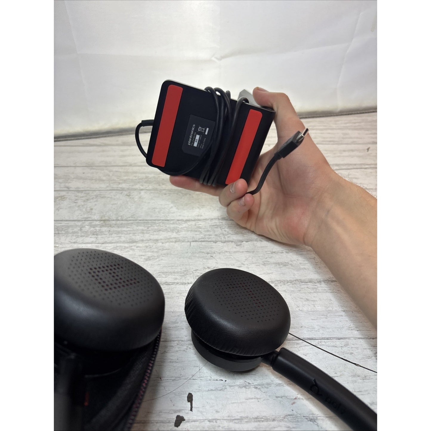 Poly Voyager 4320 Bluetooth Wireless Headset with USB-C Dock - Tested Clean