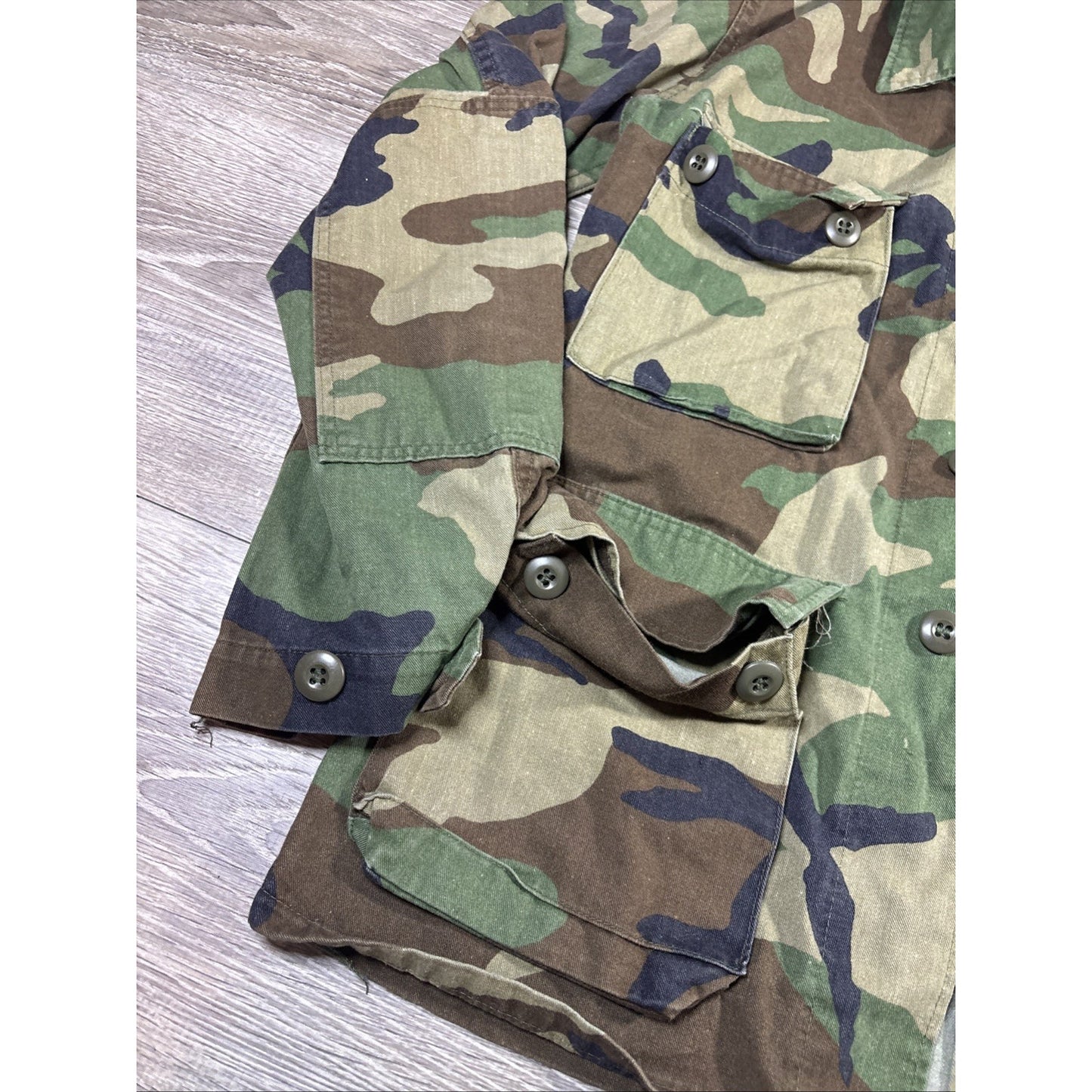 Vintage USMC Woodland BDU Field Coat Jacket X-Small Short