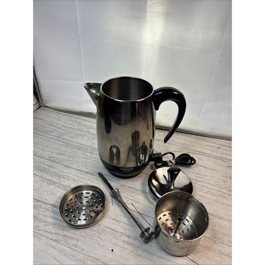 Farberware Superfast Coffee Percolator Model FCP280 8Cup Fully Automatic TESTED