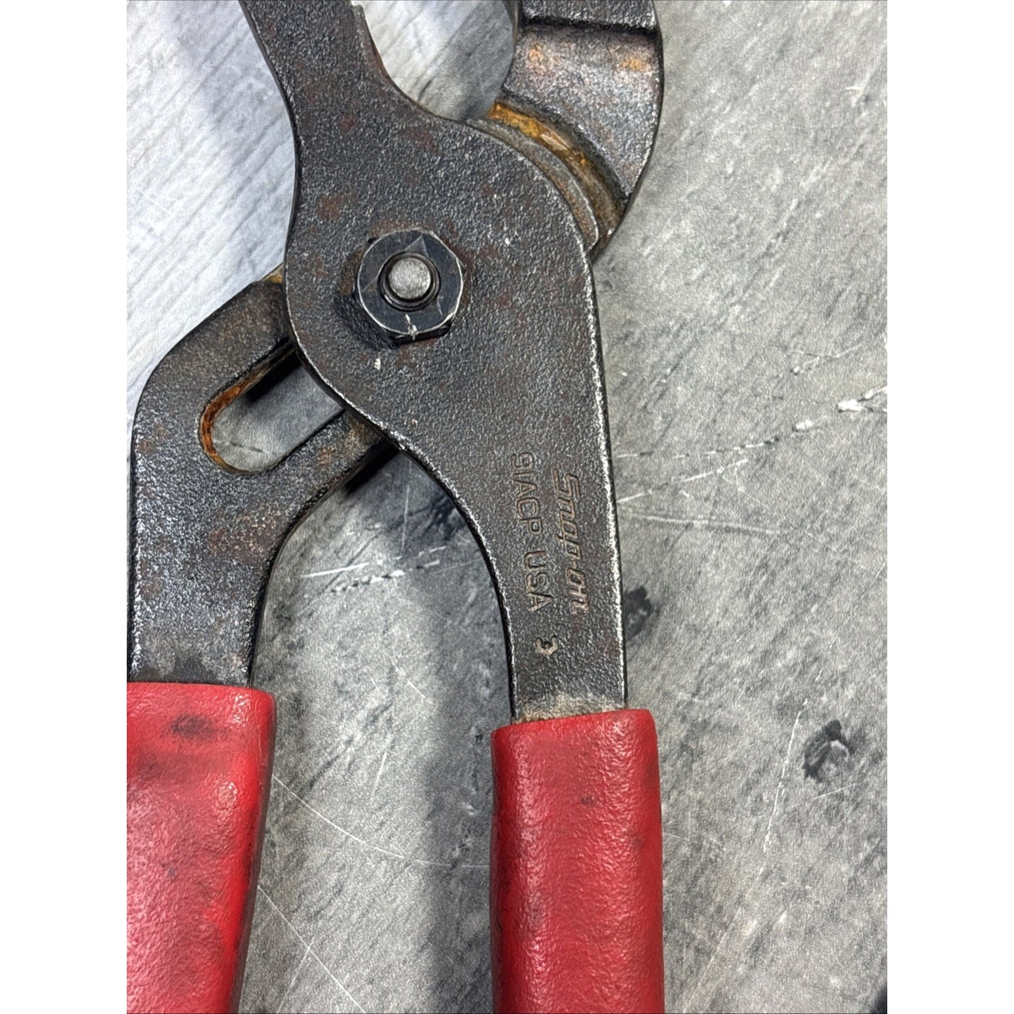 Snap-on | 91ACP | Adjustable Joint Interlocking Channel Pliers Red Handle USA
