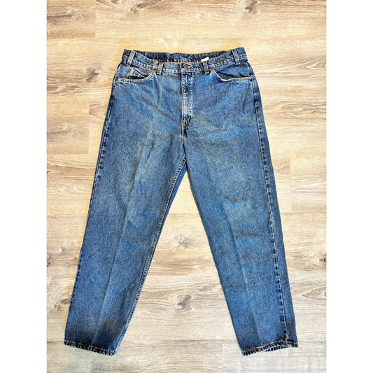 Vintage 90’s Levi’s 550 Orange Tab Men’s Jeans 40x30 Relaxed Fit Blue Denim 1997