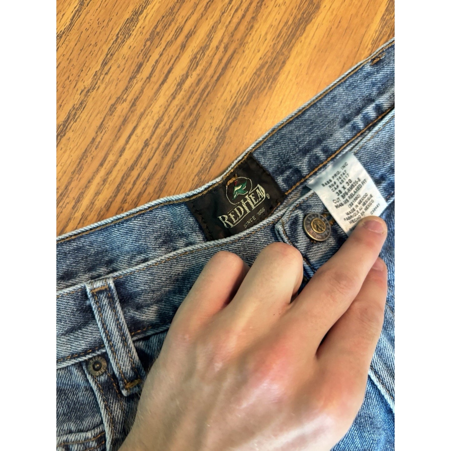 New Red Head Brand Co Men’s Relaxed Denim Jeans 38x30 Bass Pro Shop Brand