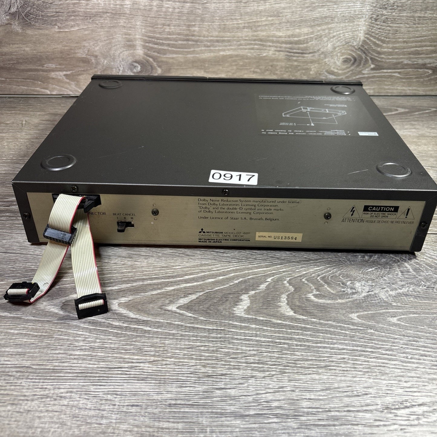 Mitsubishi DT-62P Dual Cassette Deck Tape Player Hi-Fi Japan