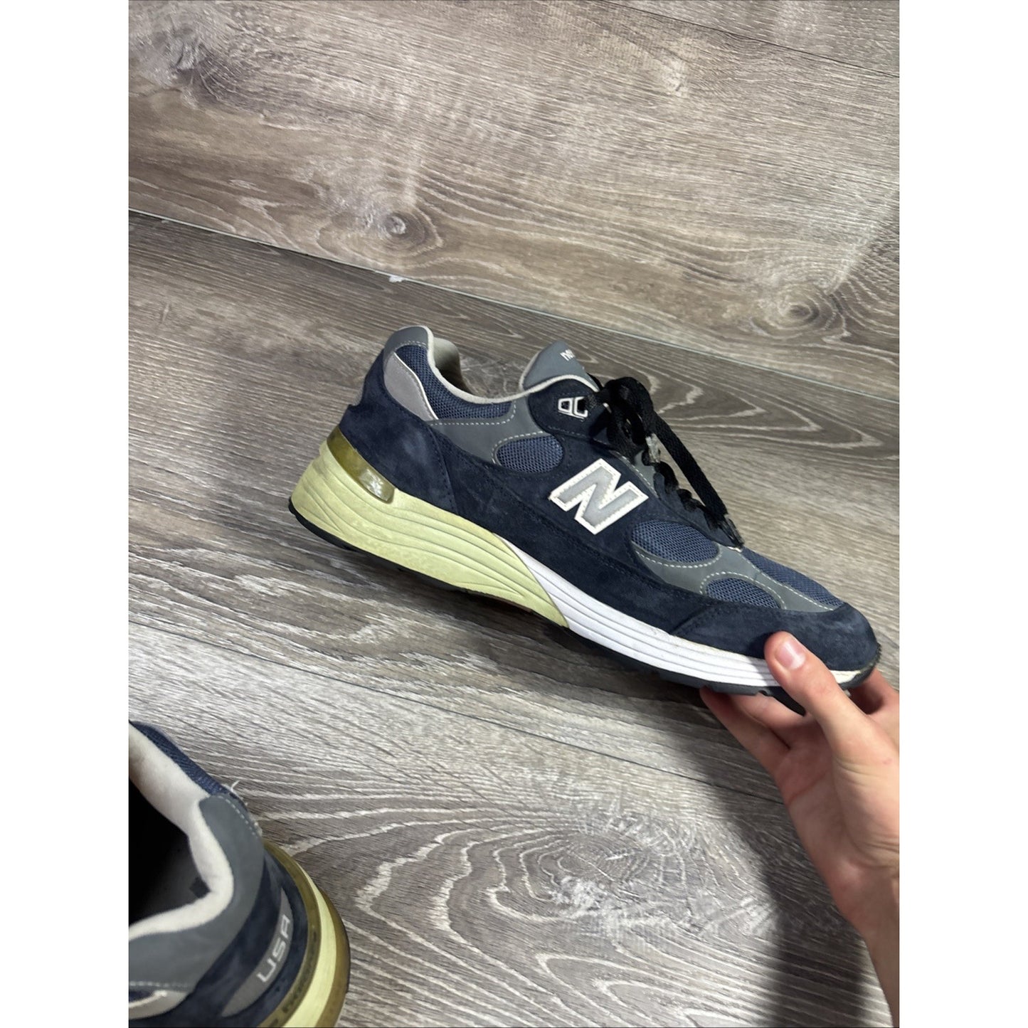 New Balance 992 Made in USA Navy Grey Size 12
