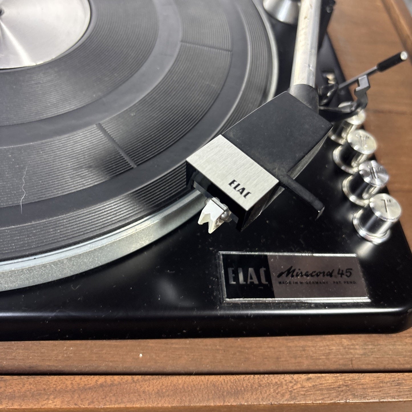 Elac Miracord 45 Turntable Realistic Wood Base Original