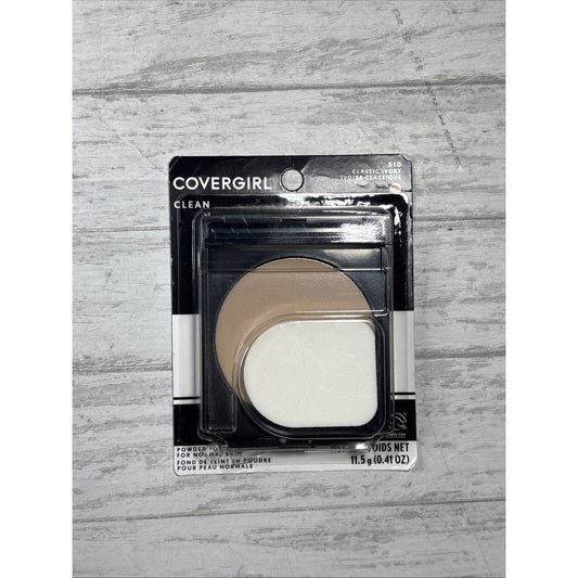 New Covergirl Clean Powder Foundation For Normal Skin 510 Classic Ivory OldStock