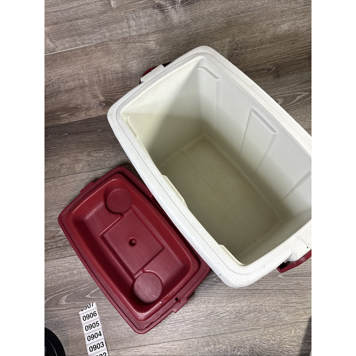 Vintage 1996 Coleman 5274 16 Qt Oscar Cooler White/Red Made in USA