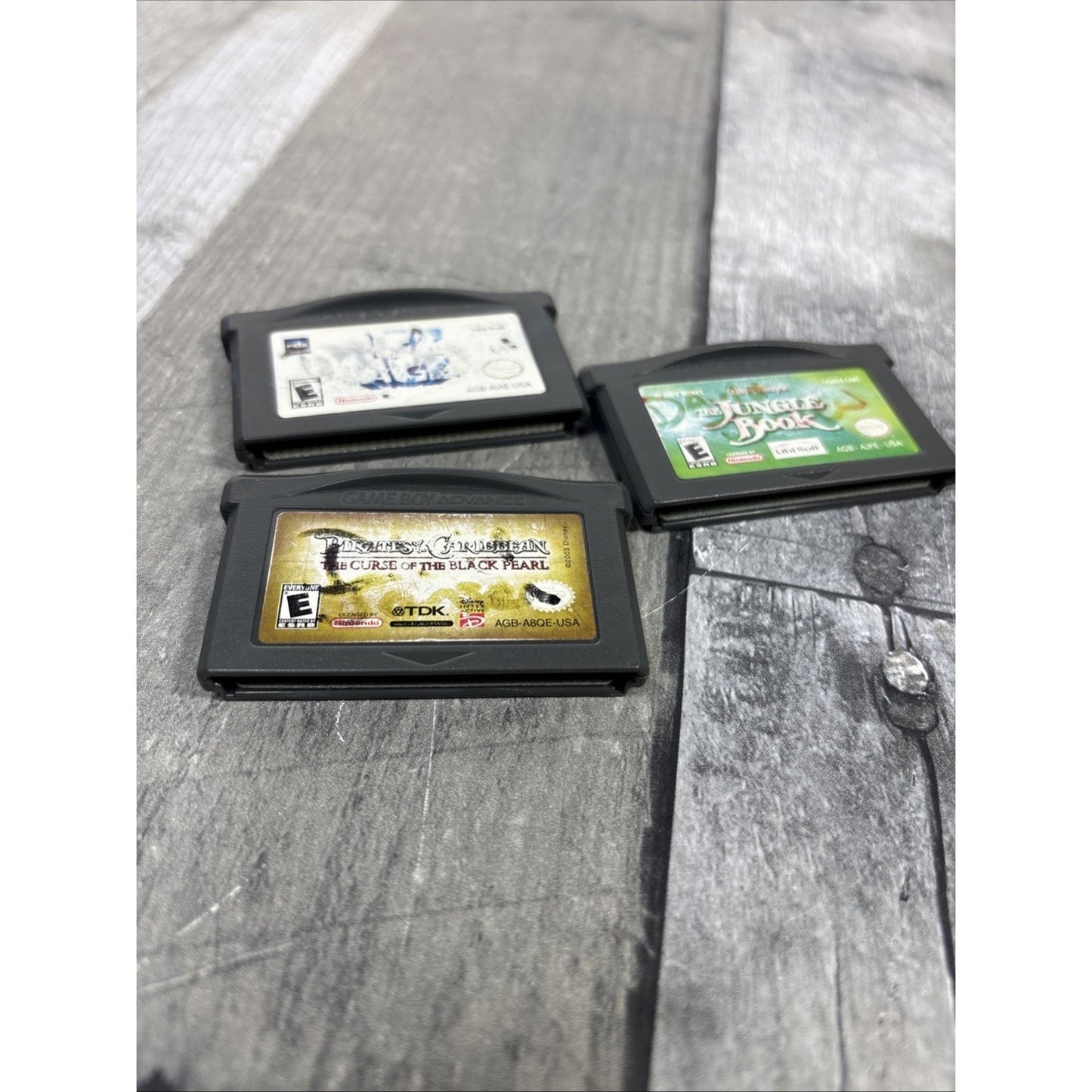 Game Boy Advance -Disney Game Lot Of 3- Jungle Book, Ice Age, Pirates Caribbean