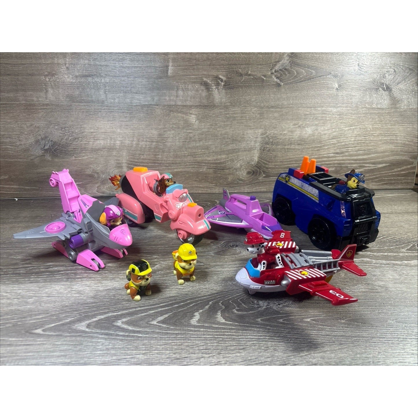 Lot of 11 Paw Patrol Vehicles & Figures Spin Master