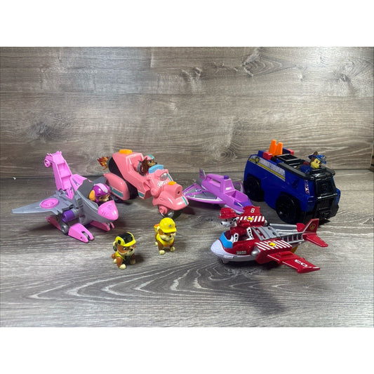 Lot of 11 Paw Patrol Vehicles & Figures Spin Master