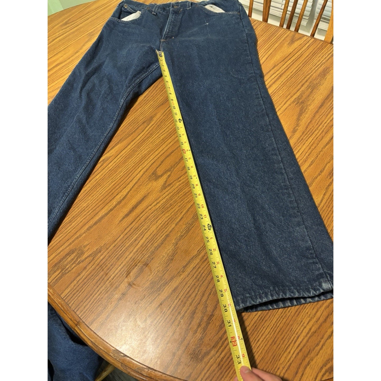 3x Vintage Carhartt Flannel Lined Jeans WF128 Made In USA Size 36x32