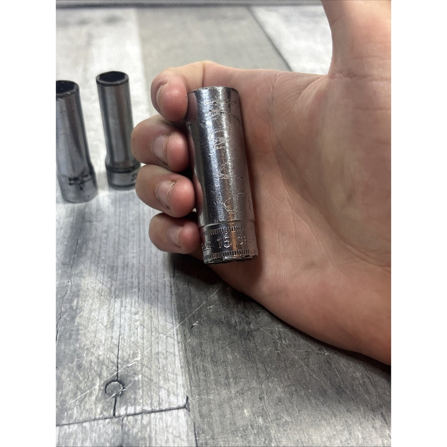 Snap-on Vintage Deep Point Sockets Metric 3/8 Drive - SFSM 15 13 11 10