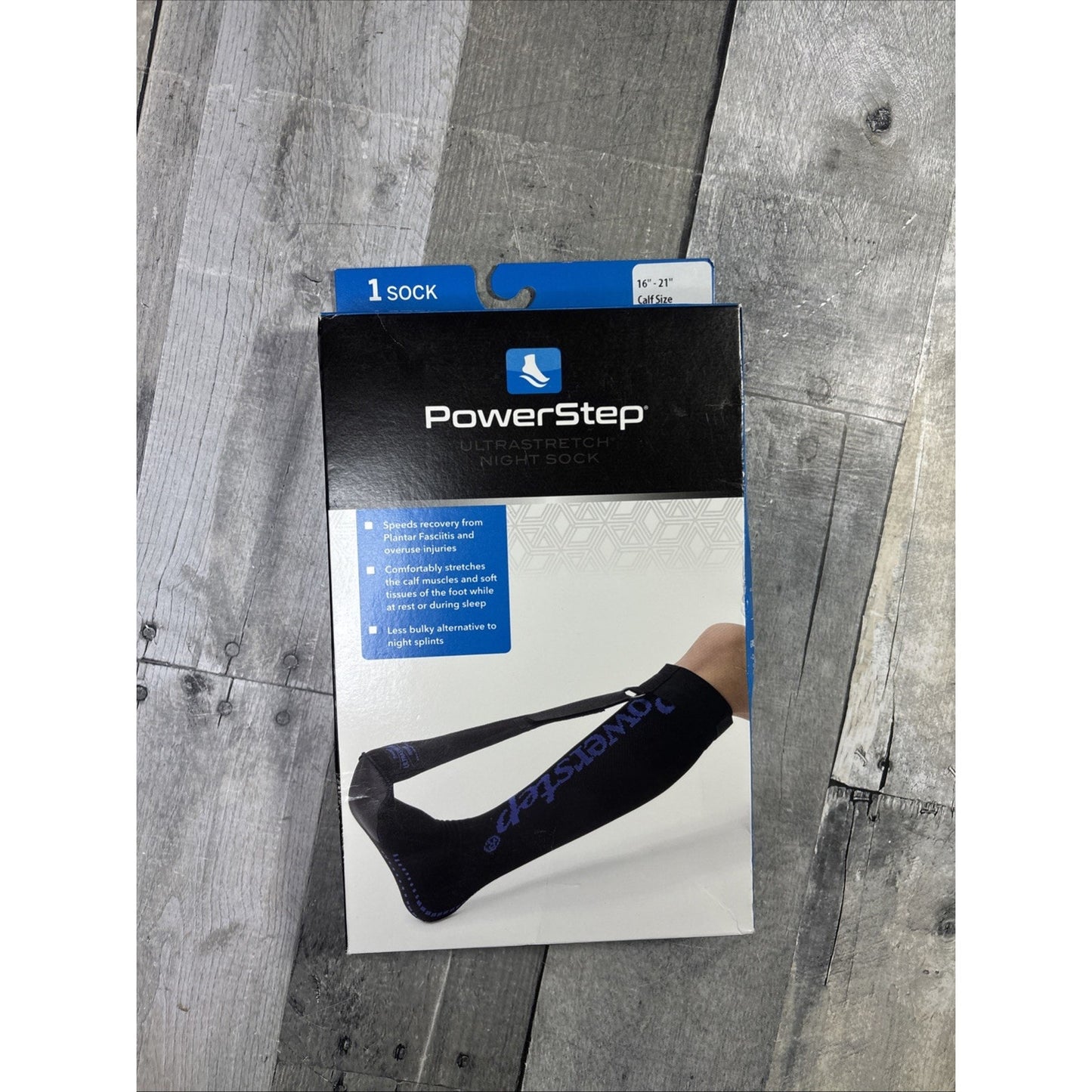Powerstep Ultrastretch Night Sock (16” - 21” Calf Size) Plantar Fasciitis Relief