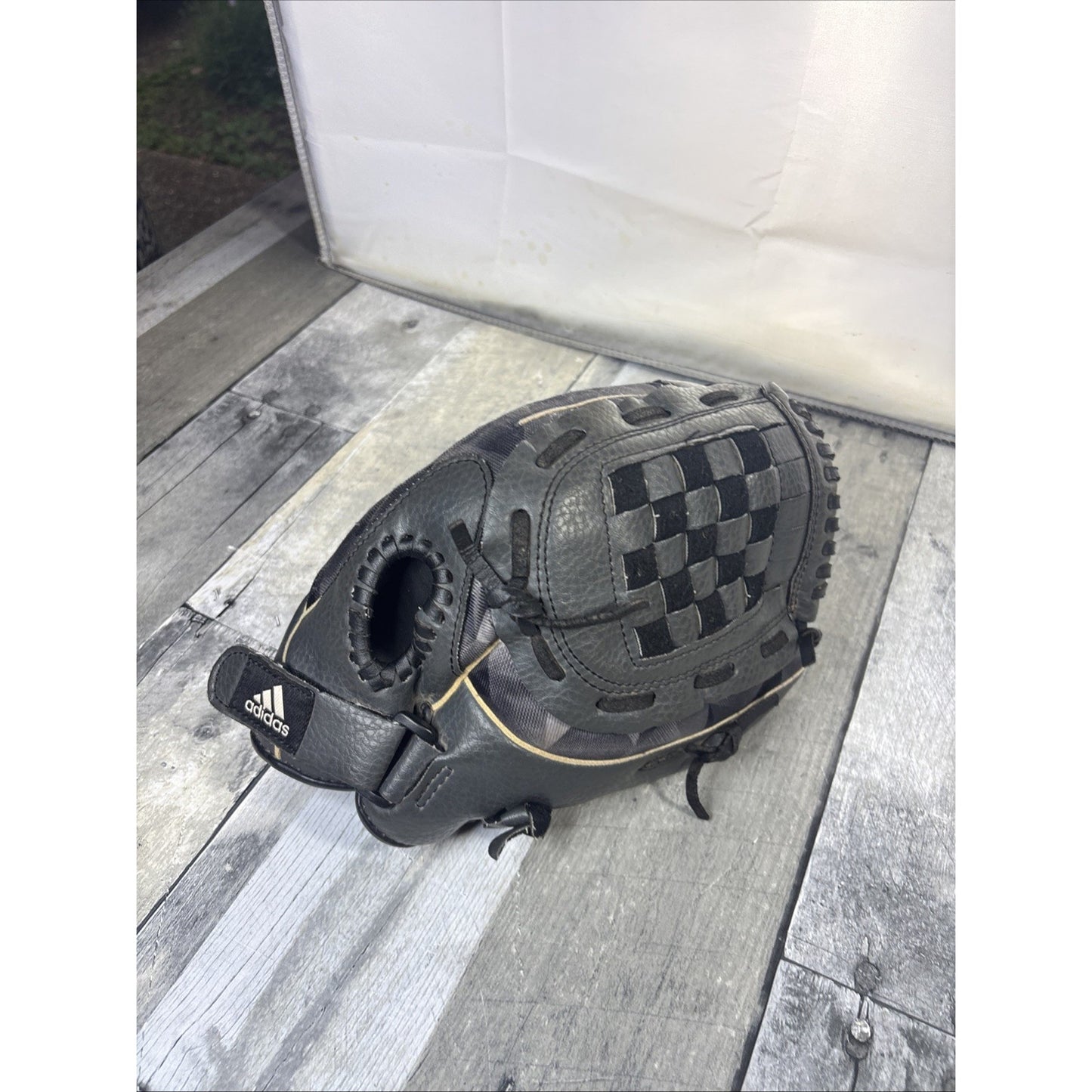 Adidas Baseball Glove 11.5” Black Gray Camo RHT Easy Close TS 1150NGT