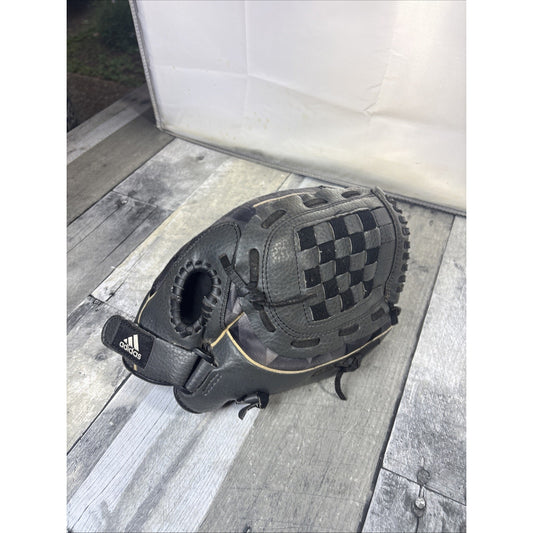 Adidas Baseball Glove 11.5” Black Gray Camo RHT Easy Close TS 1150NGT