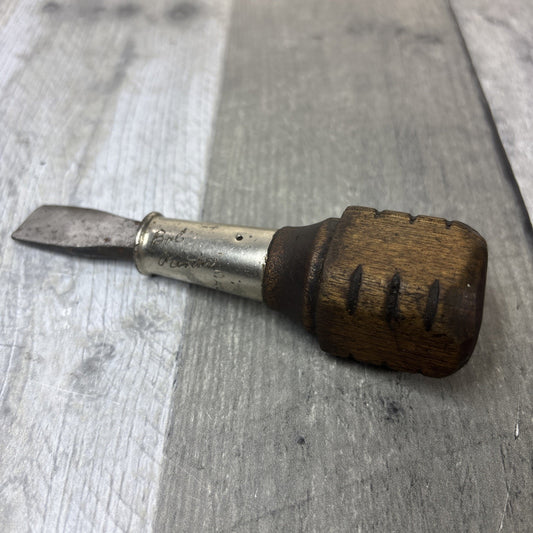 Vintage Mac Tools Slotted Flat Head Screwdriver Wooden Handle Sabina, Ohio USA