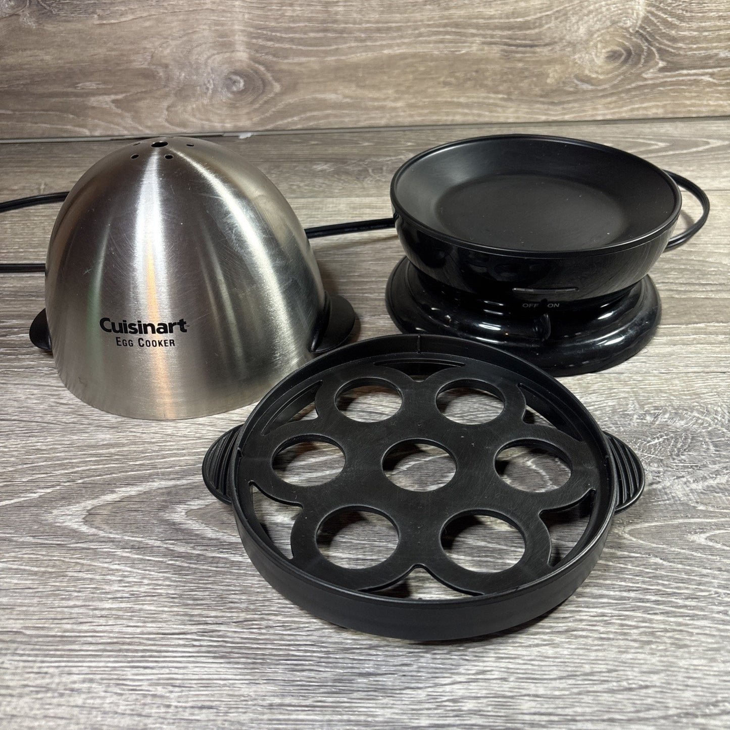 Cuisinart Egg Cooker Stainless Series Model CEC-7 Black Tested/Works