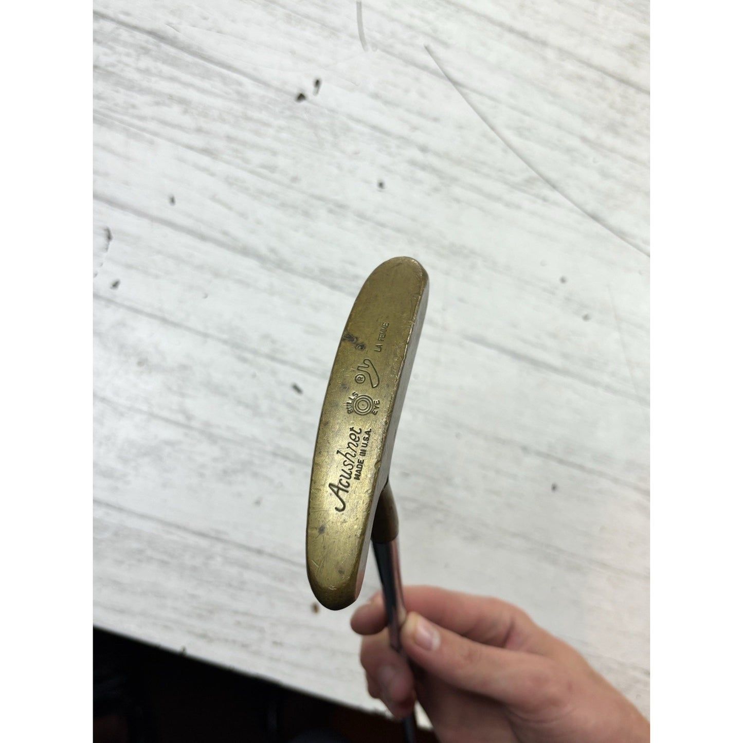 Titleist Acushnet Bullseye Standard Putter 35" Brass Blade | Original Grip