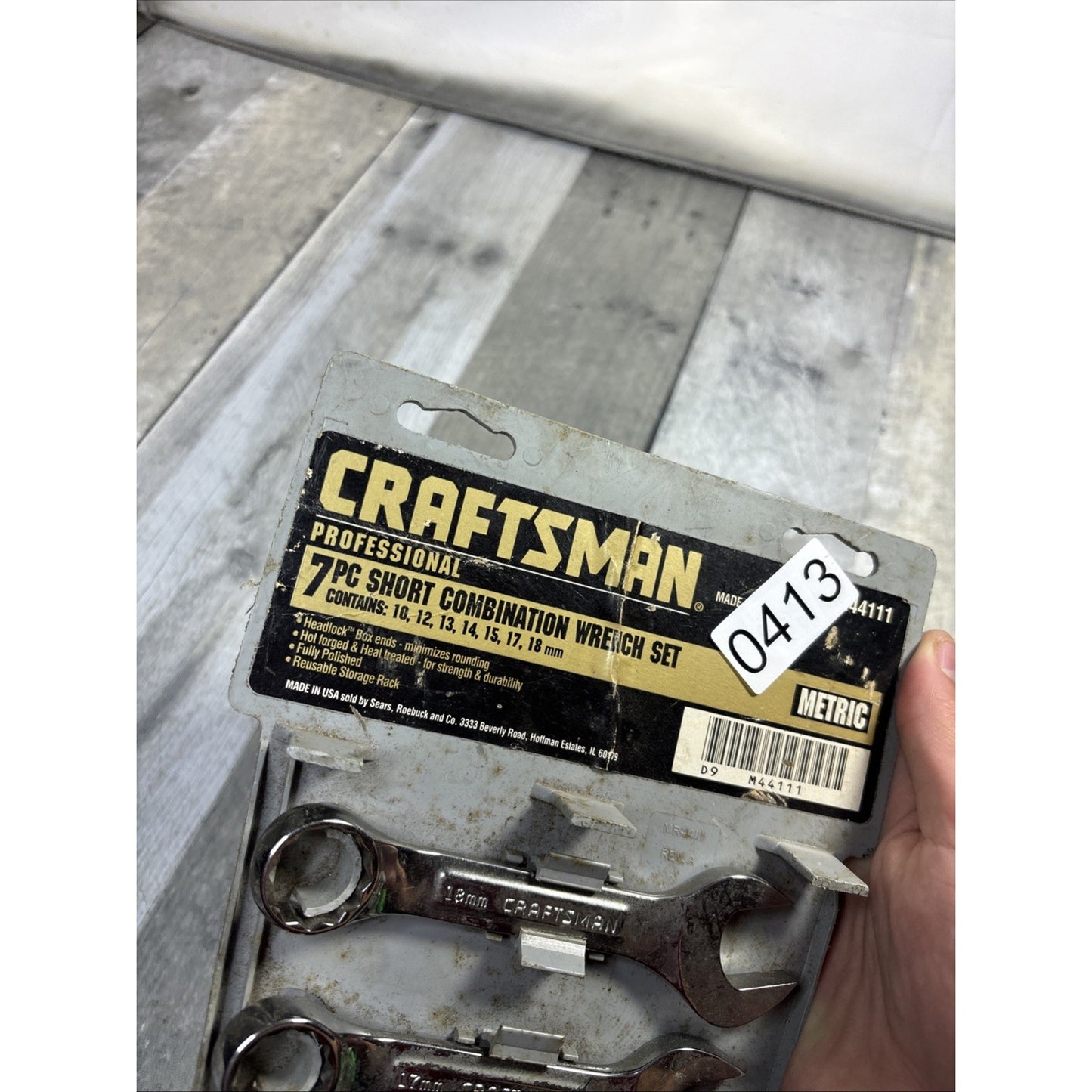 Craftsman USA Metric 12-18mm 6pc Stubby Wrench Set VV Series 44111