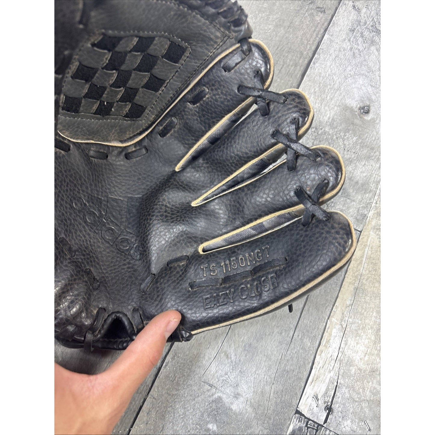 Adidas Baseball Glove 11.5” Black Gray Camo RHT Easy Close TS 1150NGT