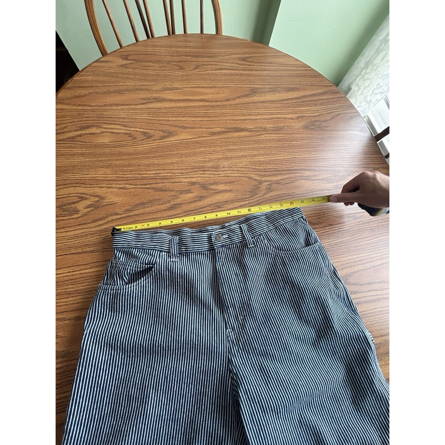 Dickies Hickory Stripe Shorts Men's Size 36 Indigo Railroad Workwear Thick