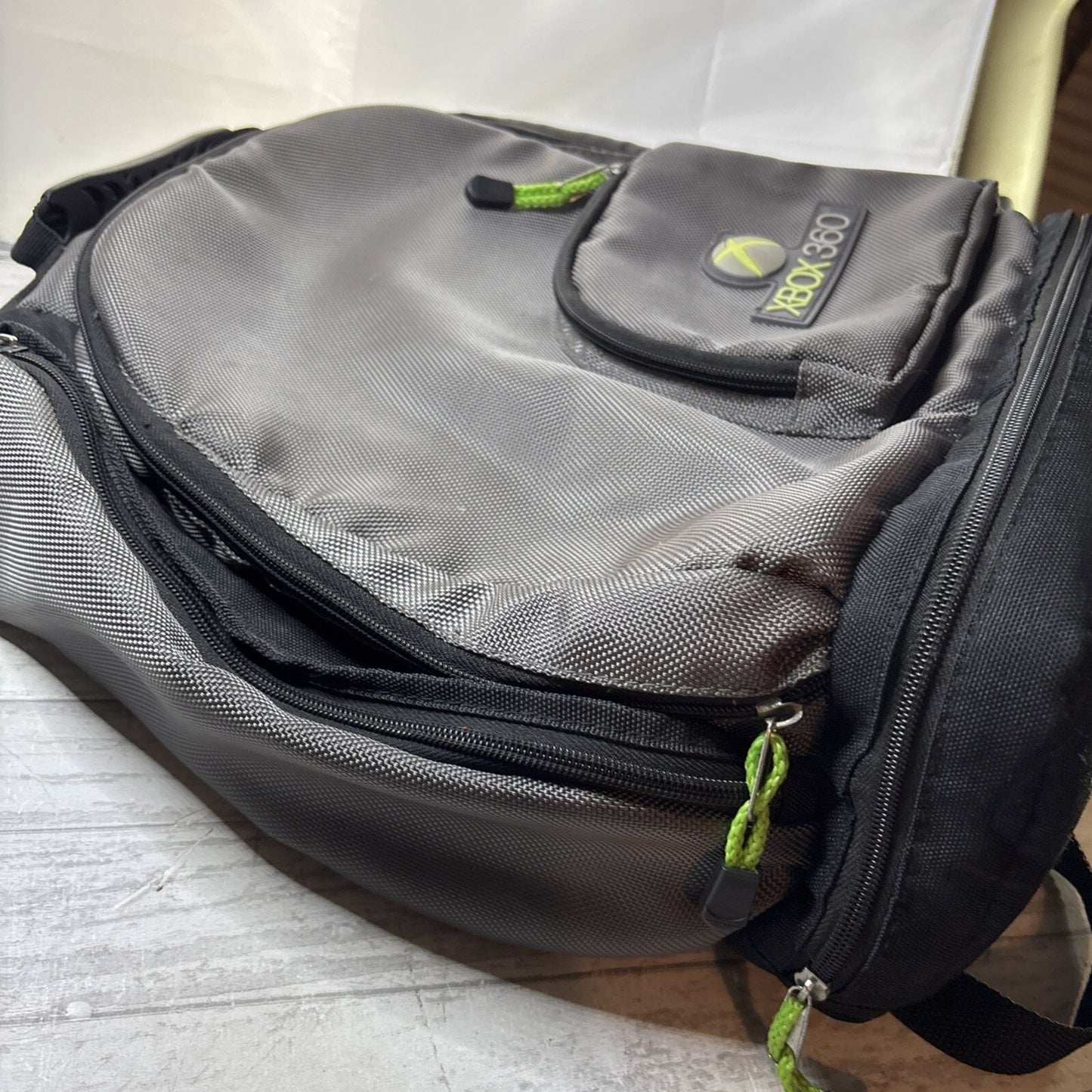 Xbox 360 Backpack Gaming Bag Mad Catz Hiking Camping Travel Bag School Gray EUC