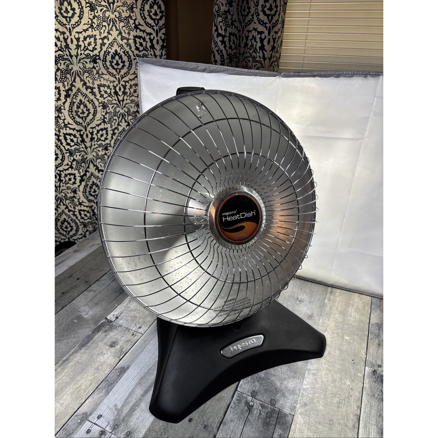 Presto Heat Dish Parabolic Electric Heater Model 0792201 Works