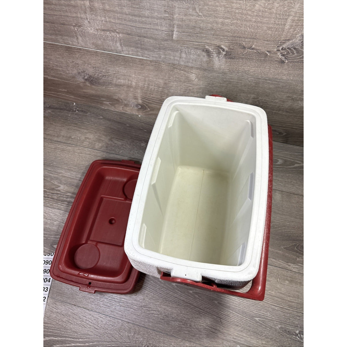 Vintage 1996 Coleman 5274 16 Qt Oscar Cooler White/Red Made in USA