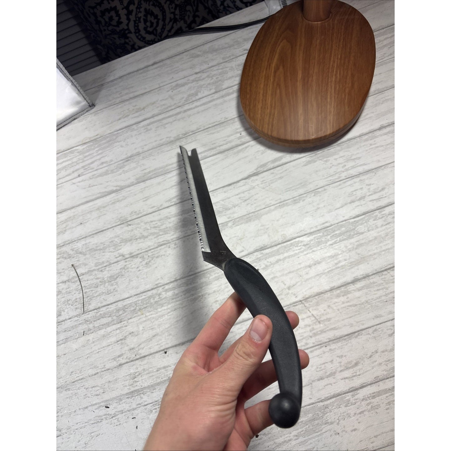 Miracle Blade III 9" ALL PURPOSE SLICER KNIFE Black Serrated Stainless Steel VG