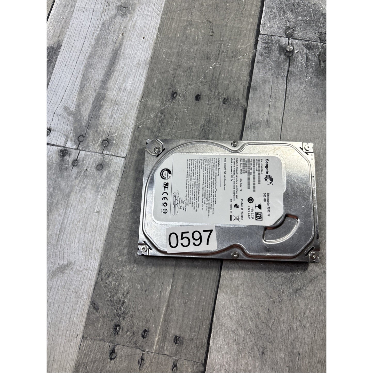 Seagate Barracuda 7200.12 ST3500418AS 500GB 3.5" SATA 7200RPM 16MB HDD Working