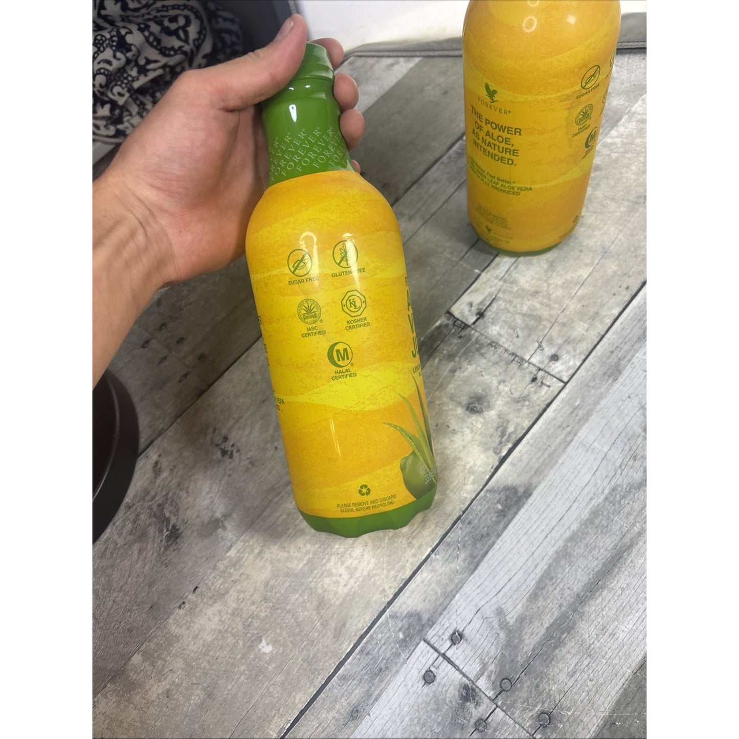 Forever Aloe Vera Juice All Natural Sugar Free Halal 33.8 fl.oz (1 Liter) 2 Pack