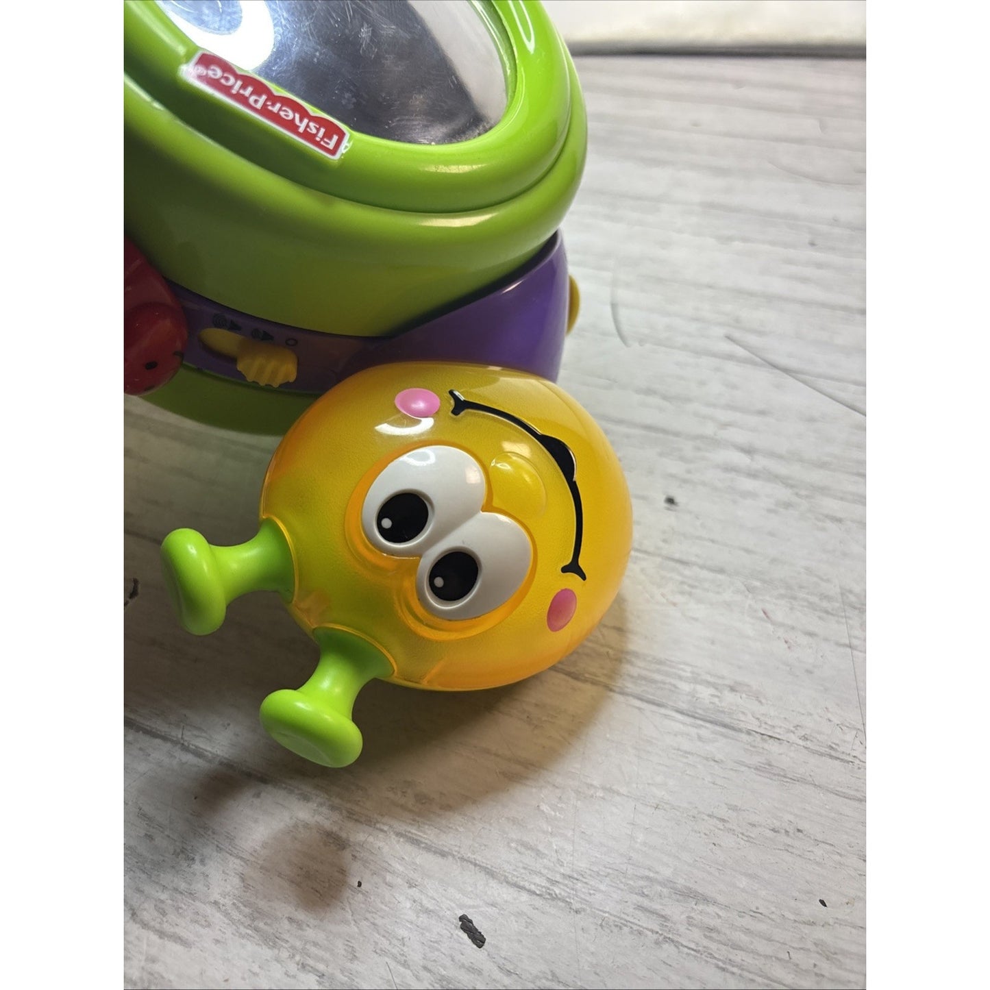 Fisher Price Go Baby Go 1-2-3 Crawl Along With Me Musical Snail Mirror Works