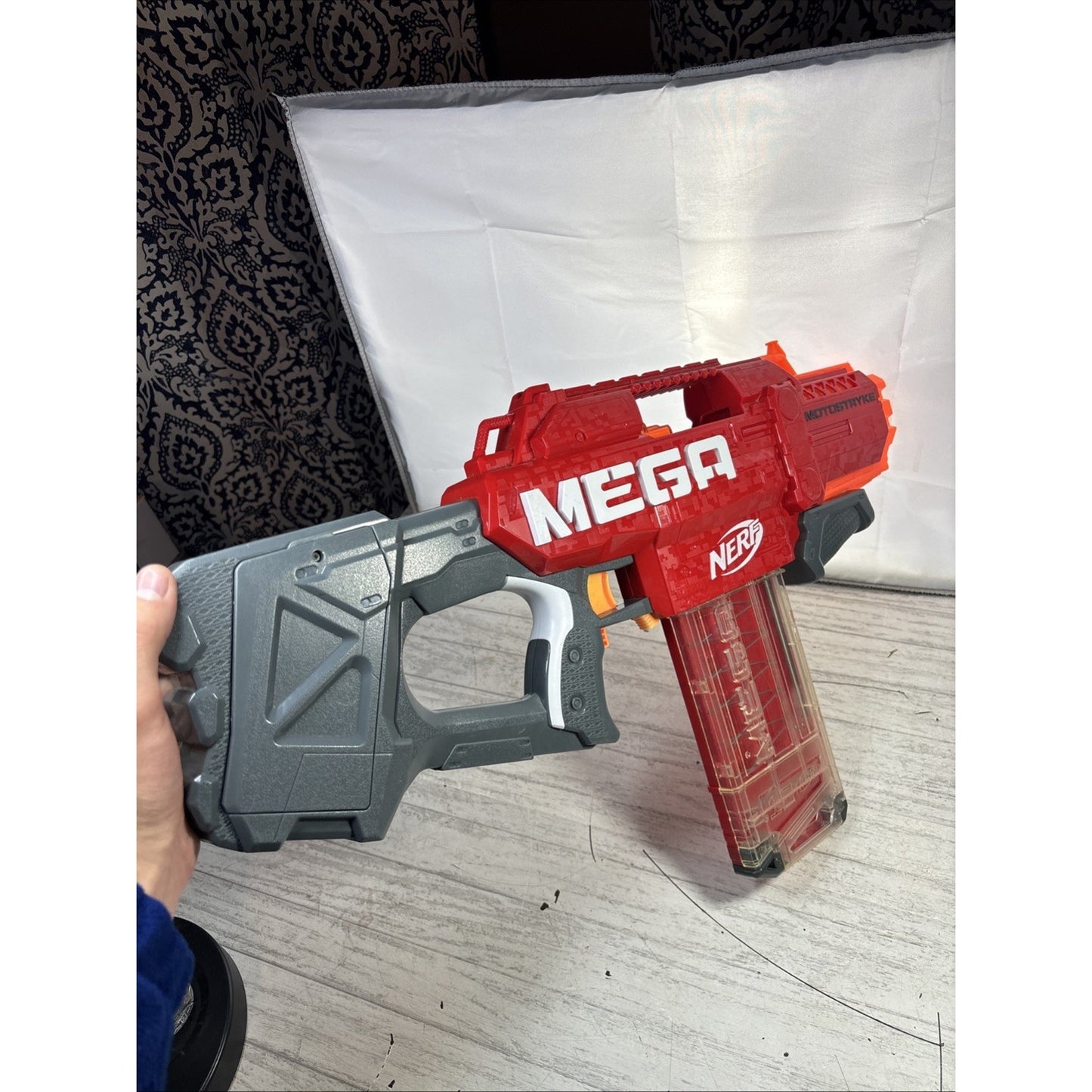 NERF Mega Motostryke Motorized 10 Dart Blaster (E6473) - Red
