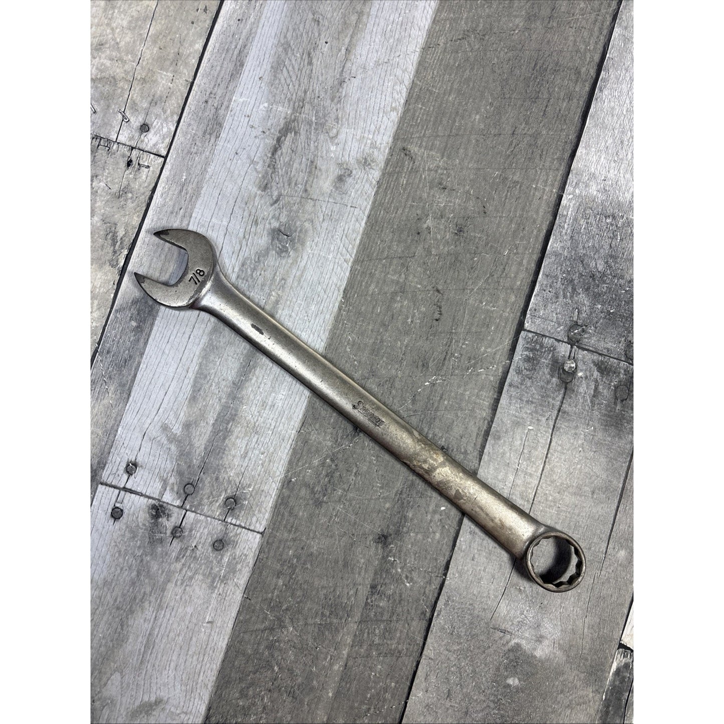 1939 Snap-on USA 7/8" Standard Length 12 Point Combination Wrench OEX28 VINTAGE