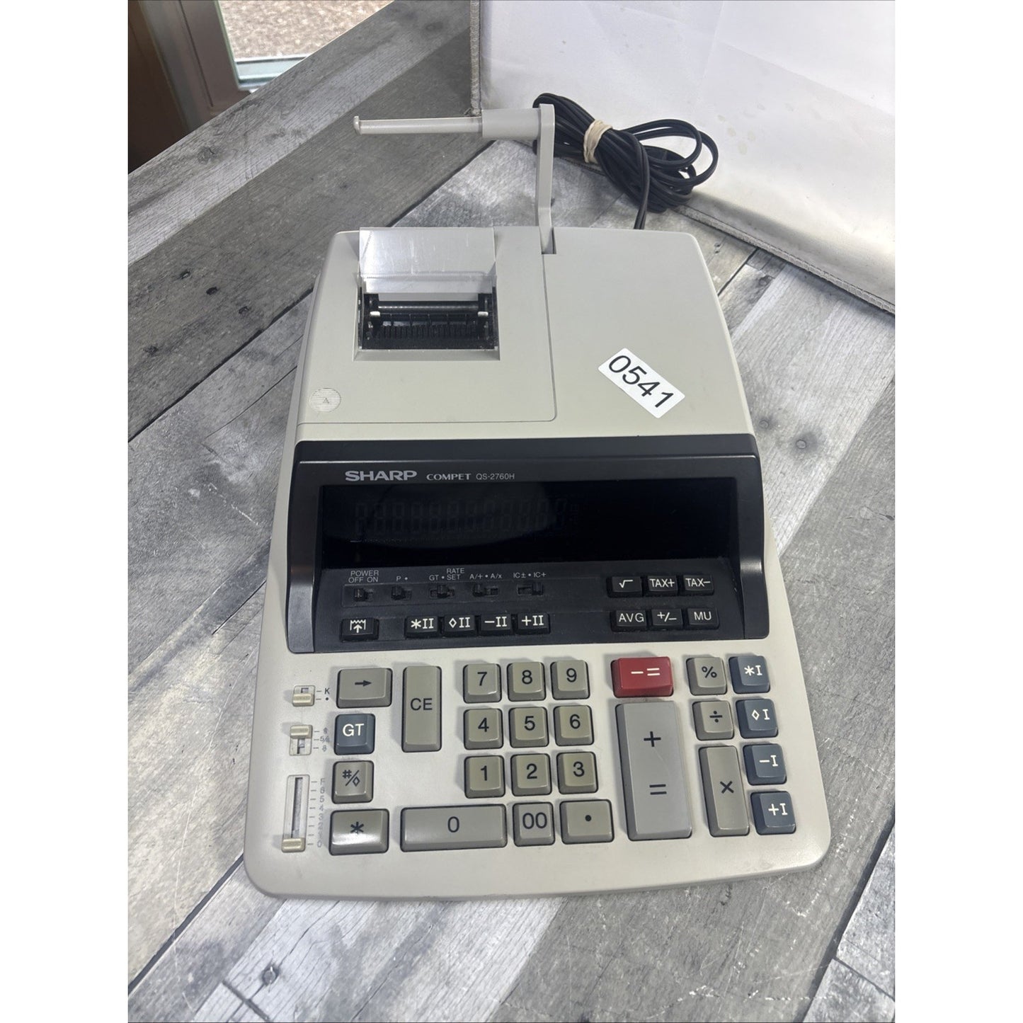 Sharp Compet QS-2760H Printing Calculator Desktop Adding Machine Tested