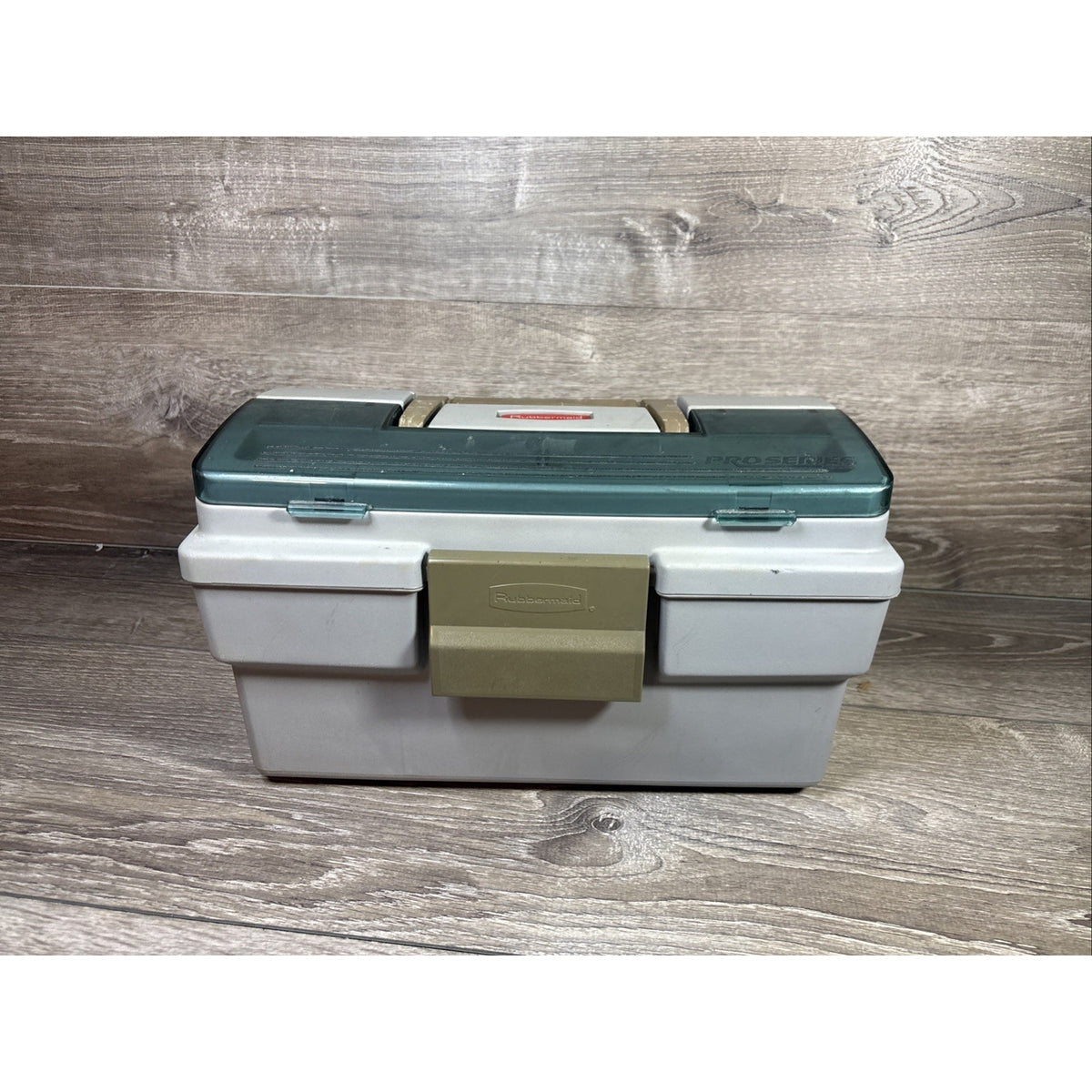 Vintage 1993 Rubbermaid Pro Series 3015 Fishing Tackle Box w/ Accessory Box USA