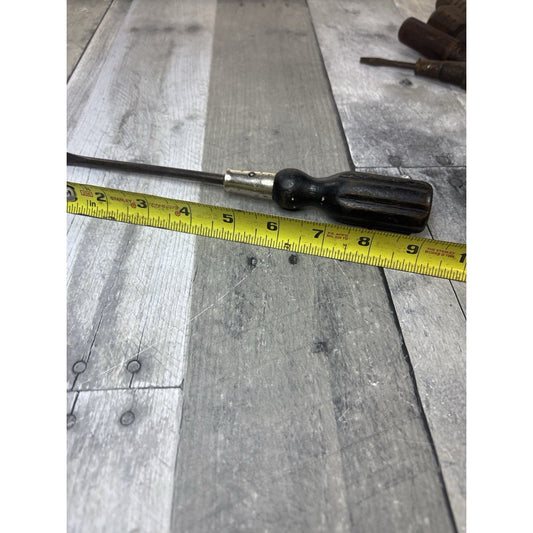 Vintage Flathead Screwdriver Wood Handle 9.5” USA