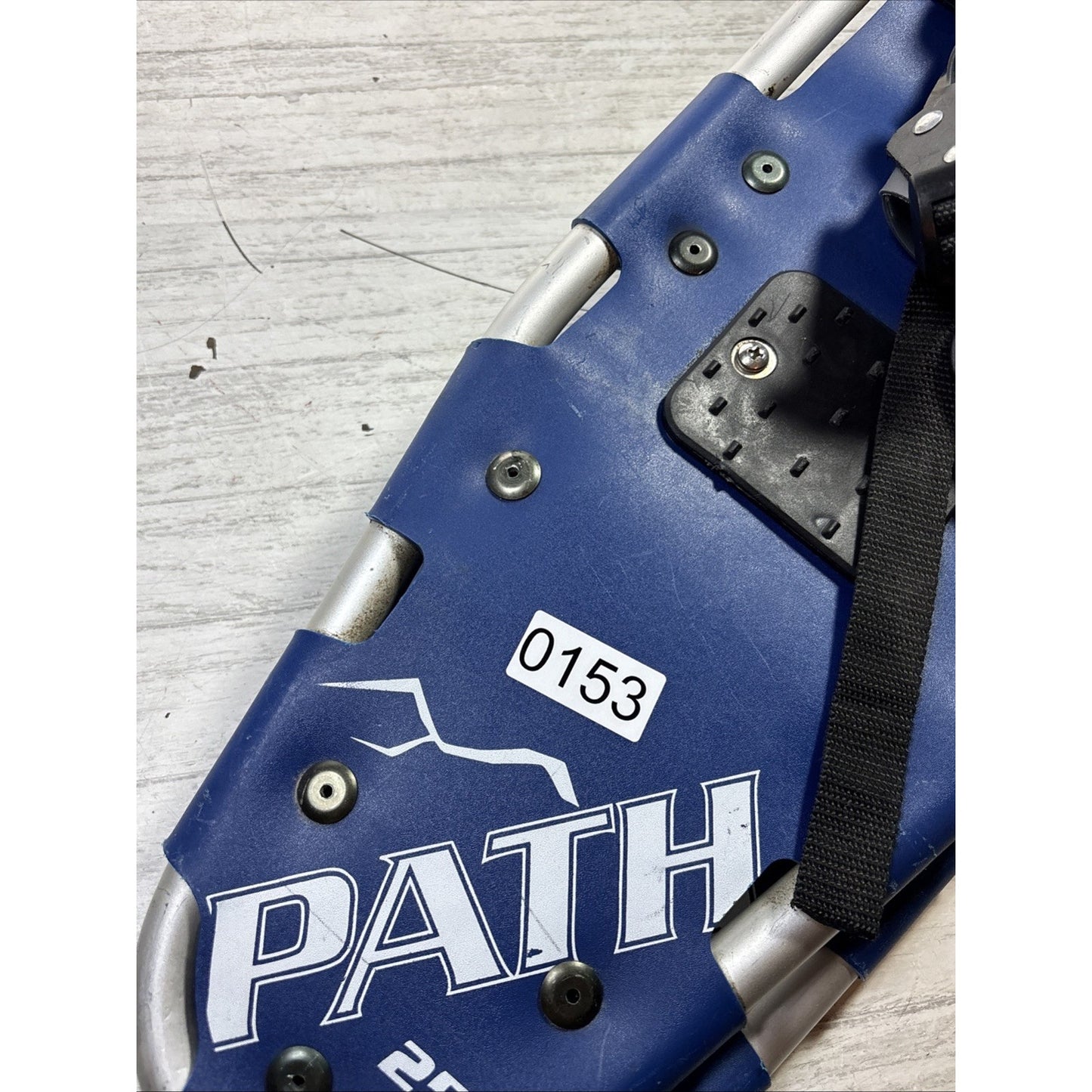 Pair Powderidge 'Path 25' Blue Snow Shoes, 8" x 25” Worn 2x's Quick Click EUC