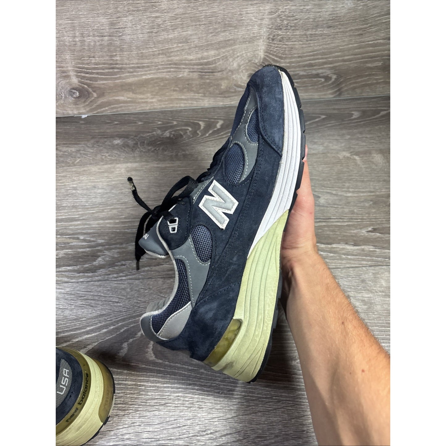 New Balance 992 Made in USA Navy Grey Size 12