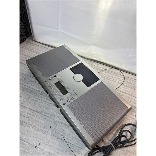 BROOKSTONE SLCDv2.0 CD Player AM/ FM Clock Radio Stereo No Remote Sound Is Great