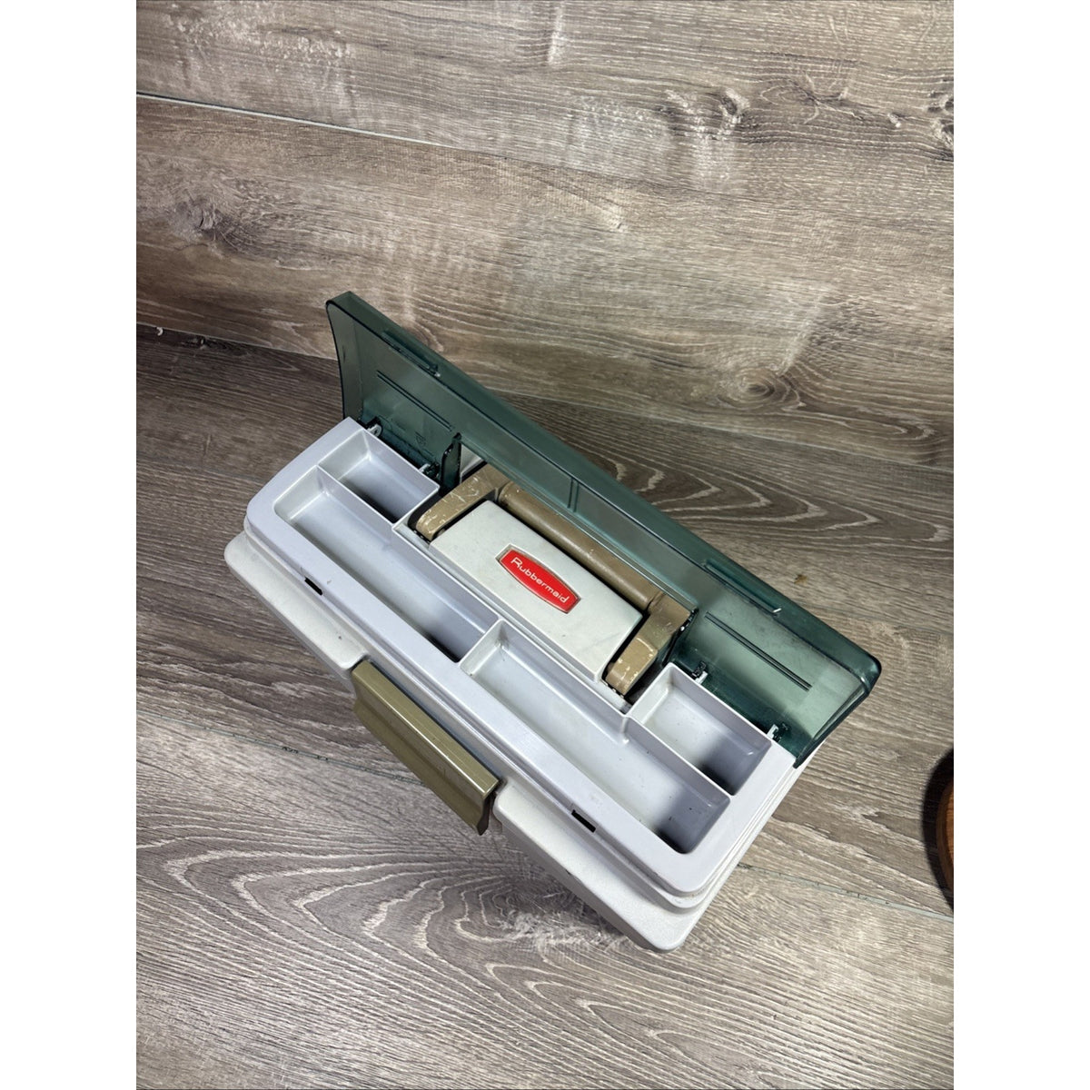 Vintage 1993 Rubbermaid Pro Series 3015 Fishing Tackle Box w/ Accessory Box USA