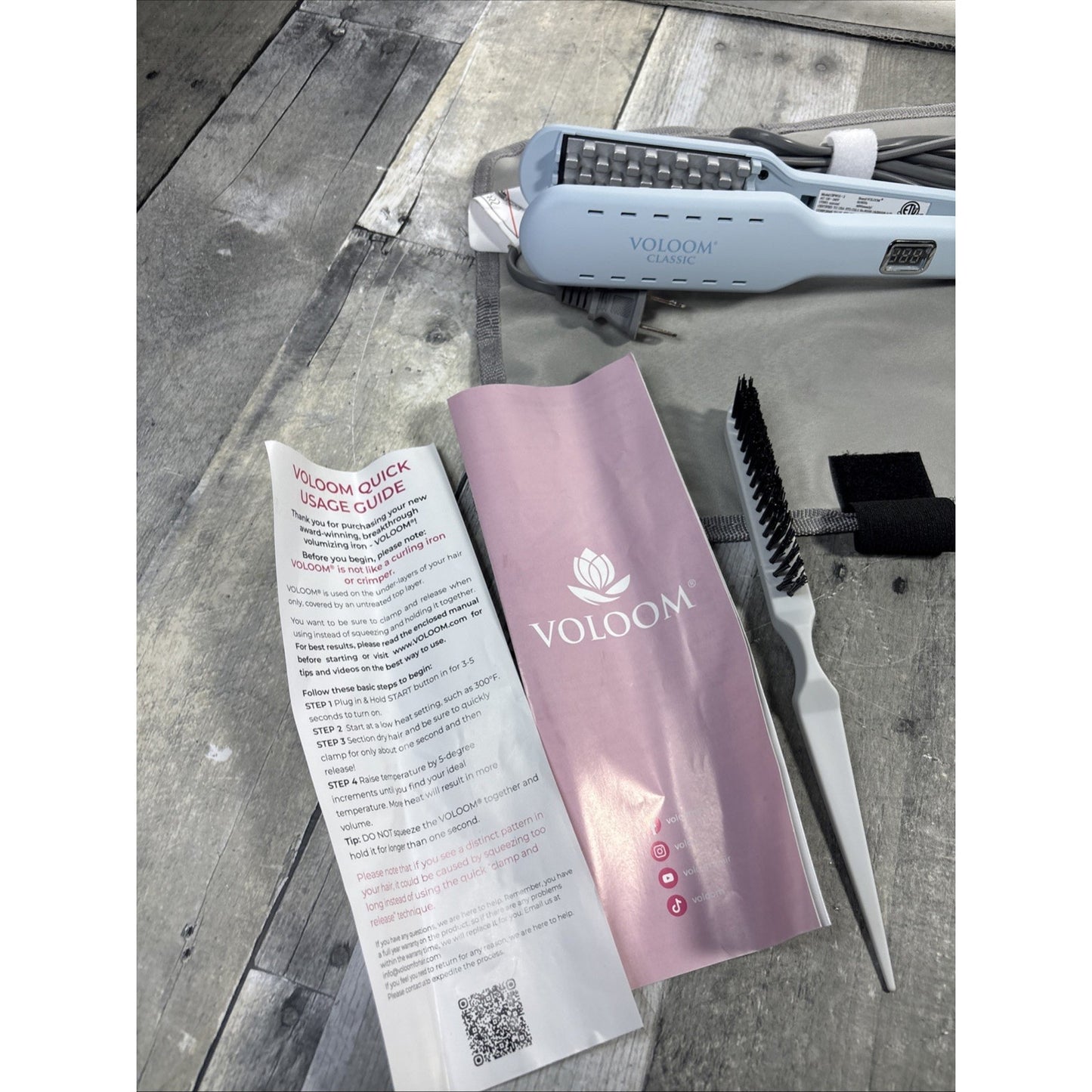 Voloom Classic 1-1/2" Hair Volumizing Iron Ceramic Texture Root Lifter OIPW15-2