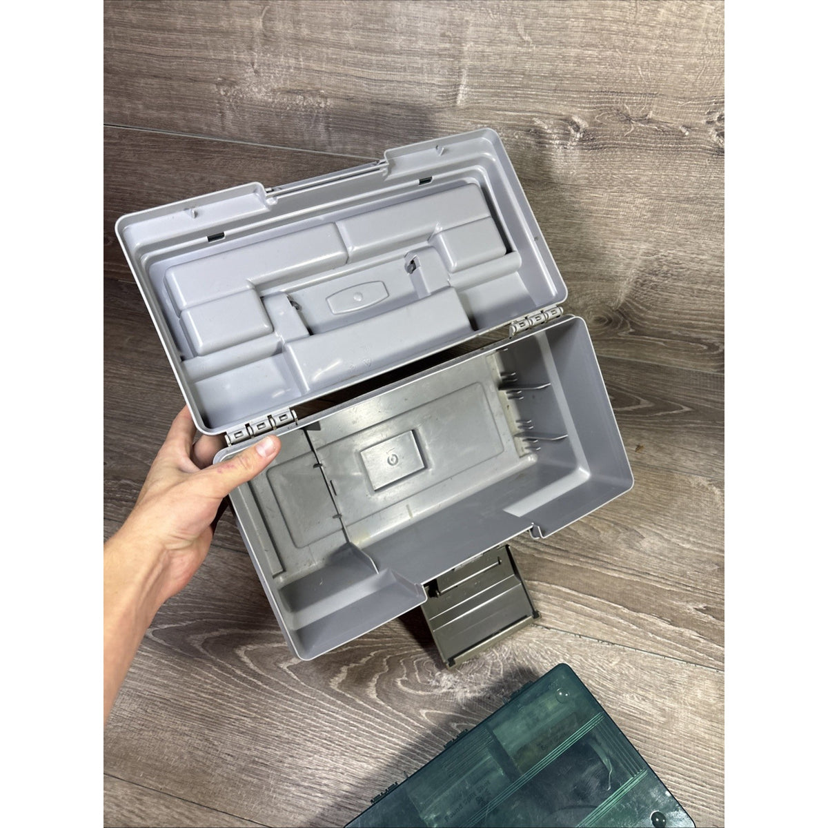 Vintage 1993 Rubbermaid Pro Series 3015 Fishing Tackle Box w/ Accessory Box USA